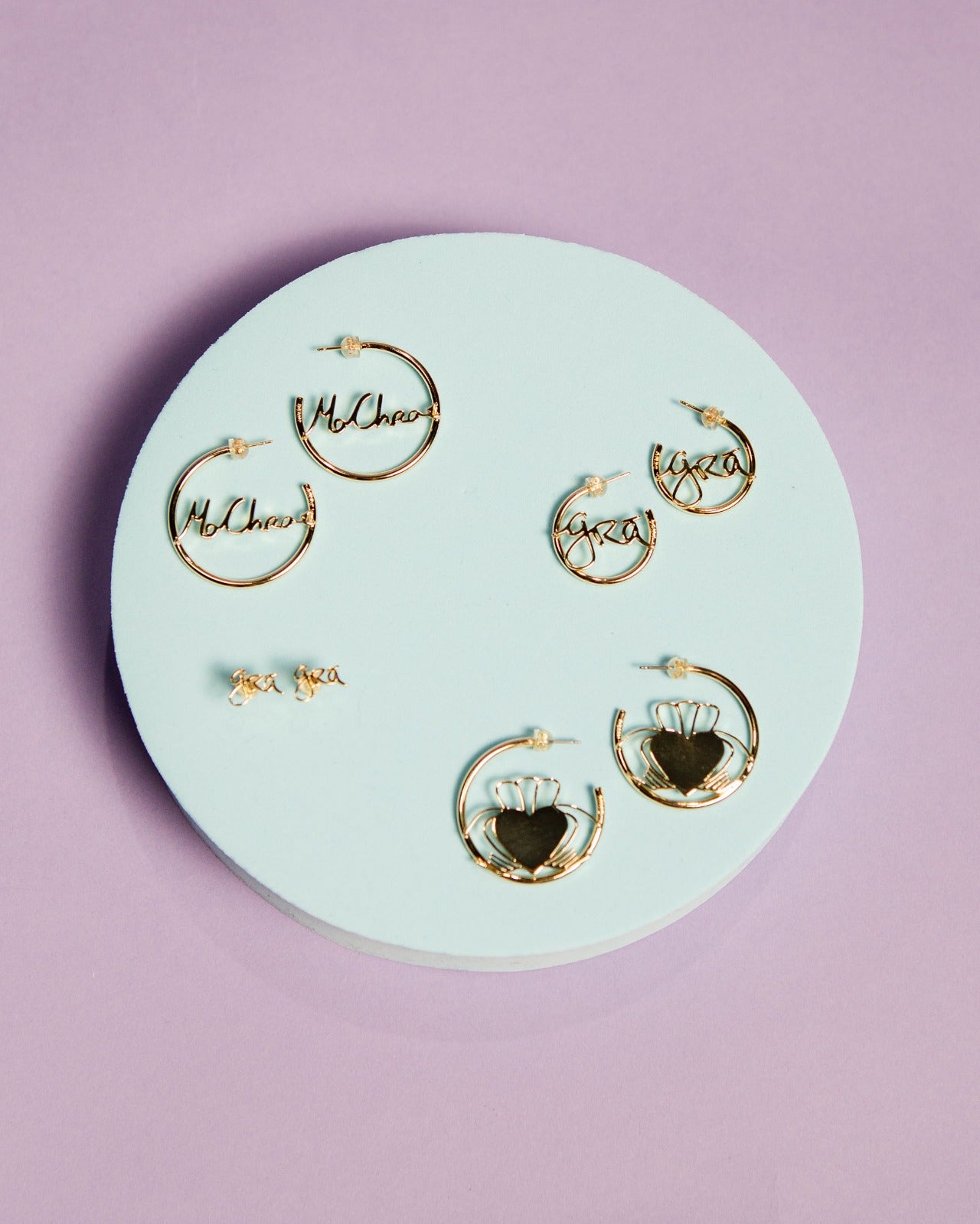 Mo Chroí Hoop Earrings by DON&