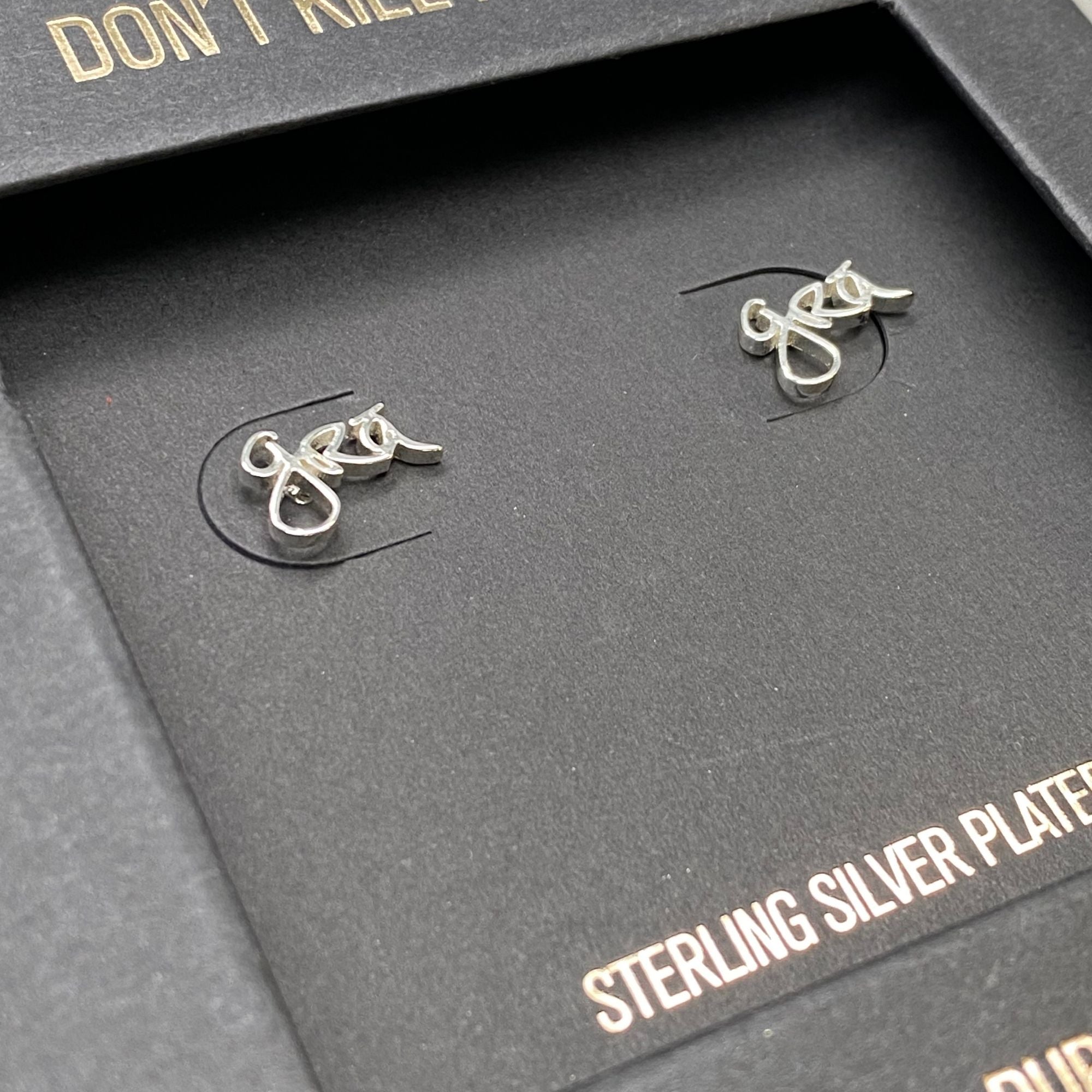 Grá Beag Silver Stud Earrings in Gift Box