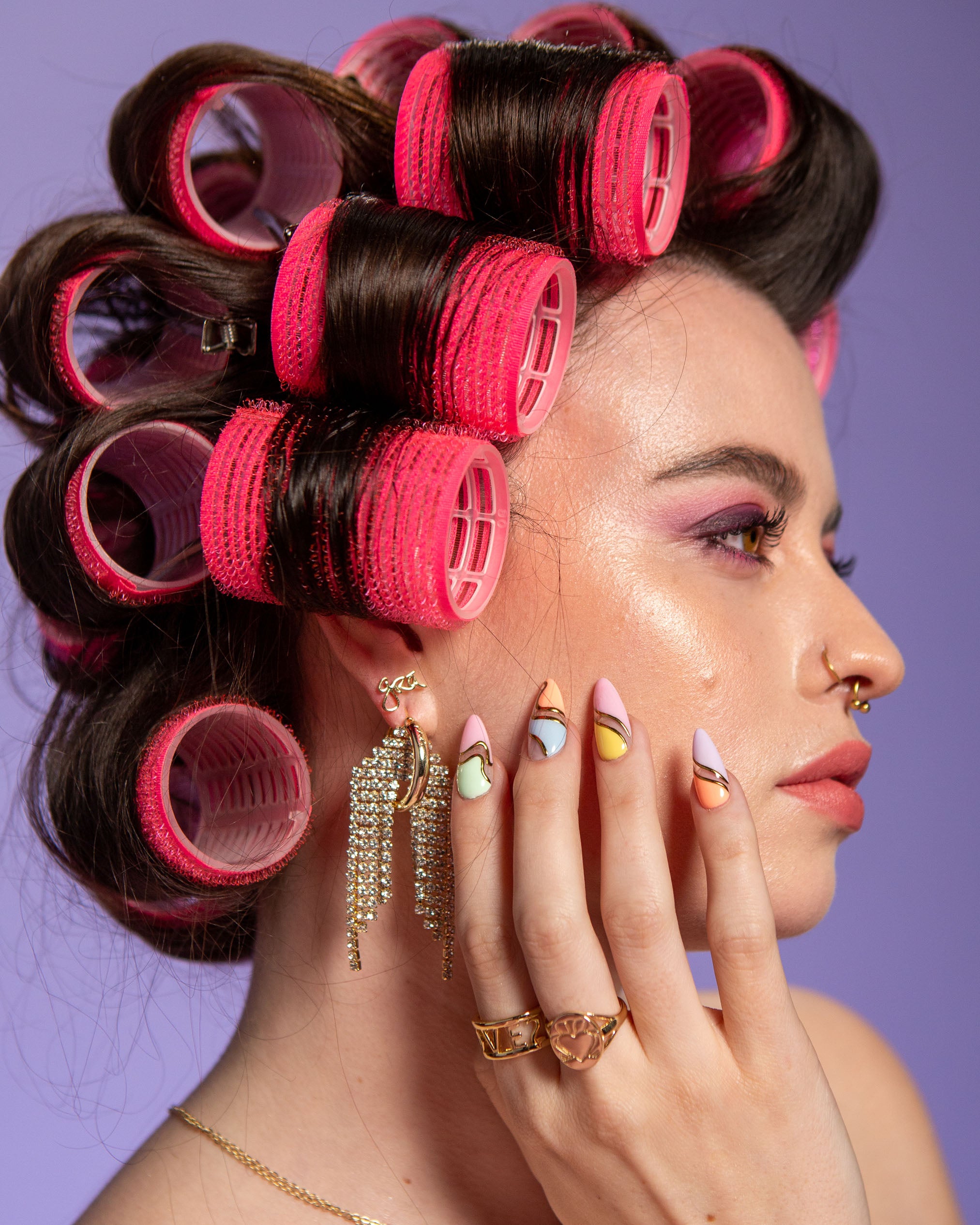OUT OUT Sparkling Drop and Hoop Earrings by DON&