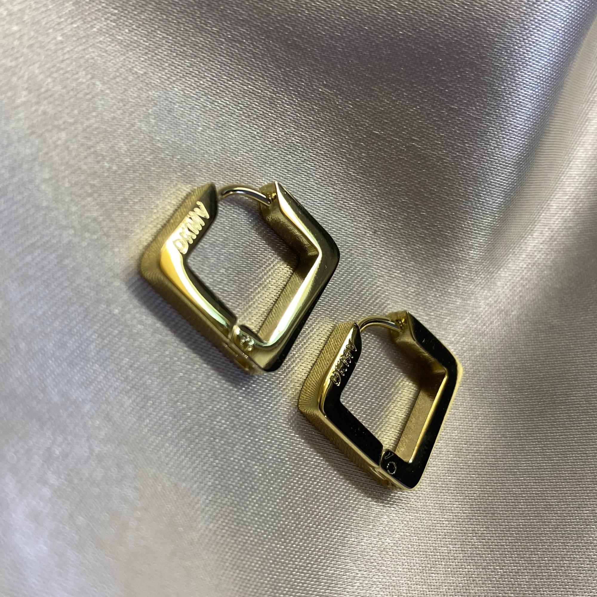 Gold Not Yer Average Square Hoop Earrings