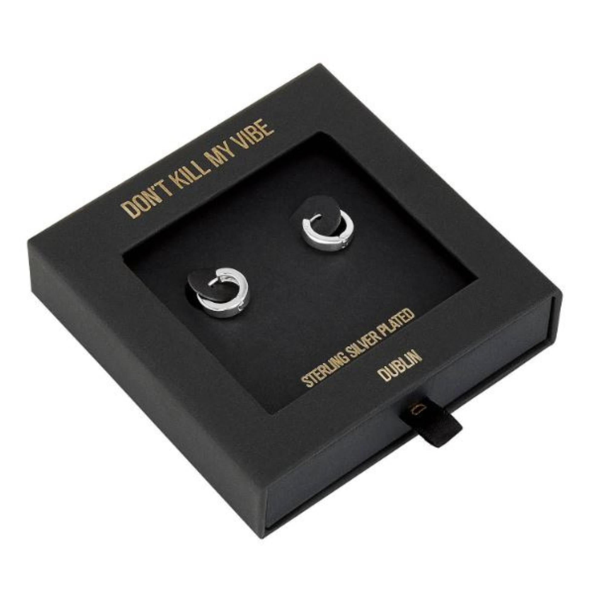 Silver Not Yer Average Mini Hoop Earrings