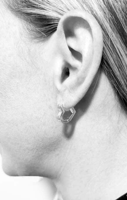 Not Yer Average Heart Hoop Earrings by DON&