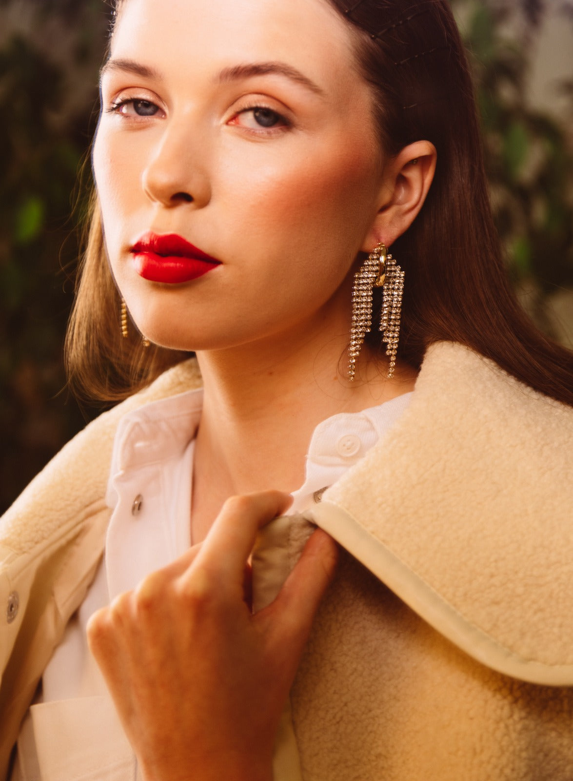 OUT OUT Sparkling Drop & Hoop Earrings