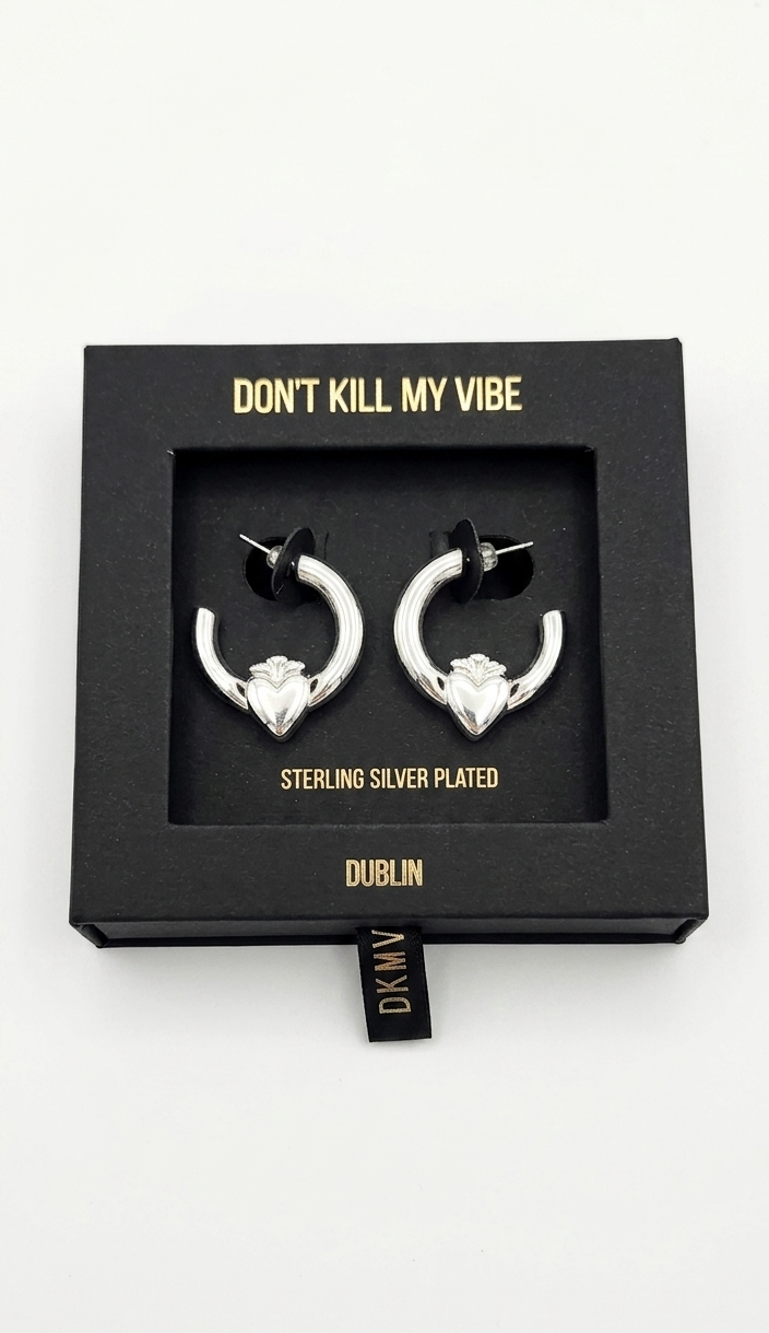 Claddagh Queen Hoop Earrings
