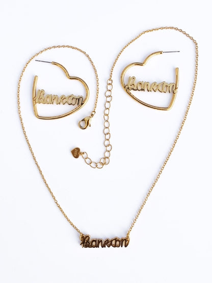 Banríon Heart Hoop Earrings