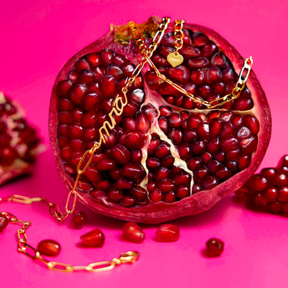 MNÁ POWER Necklace - Figaro &amp; Paperclip Chain