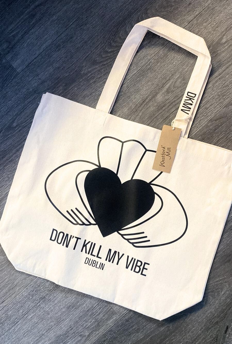 Cotton Claddagh Tote Bag