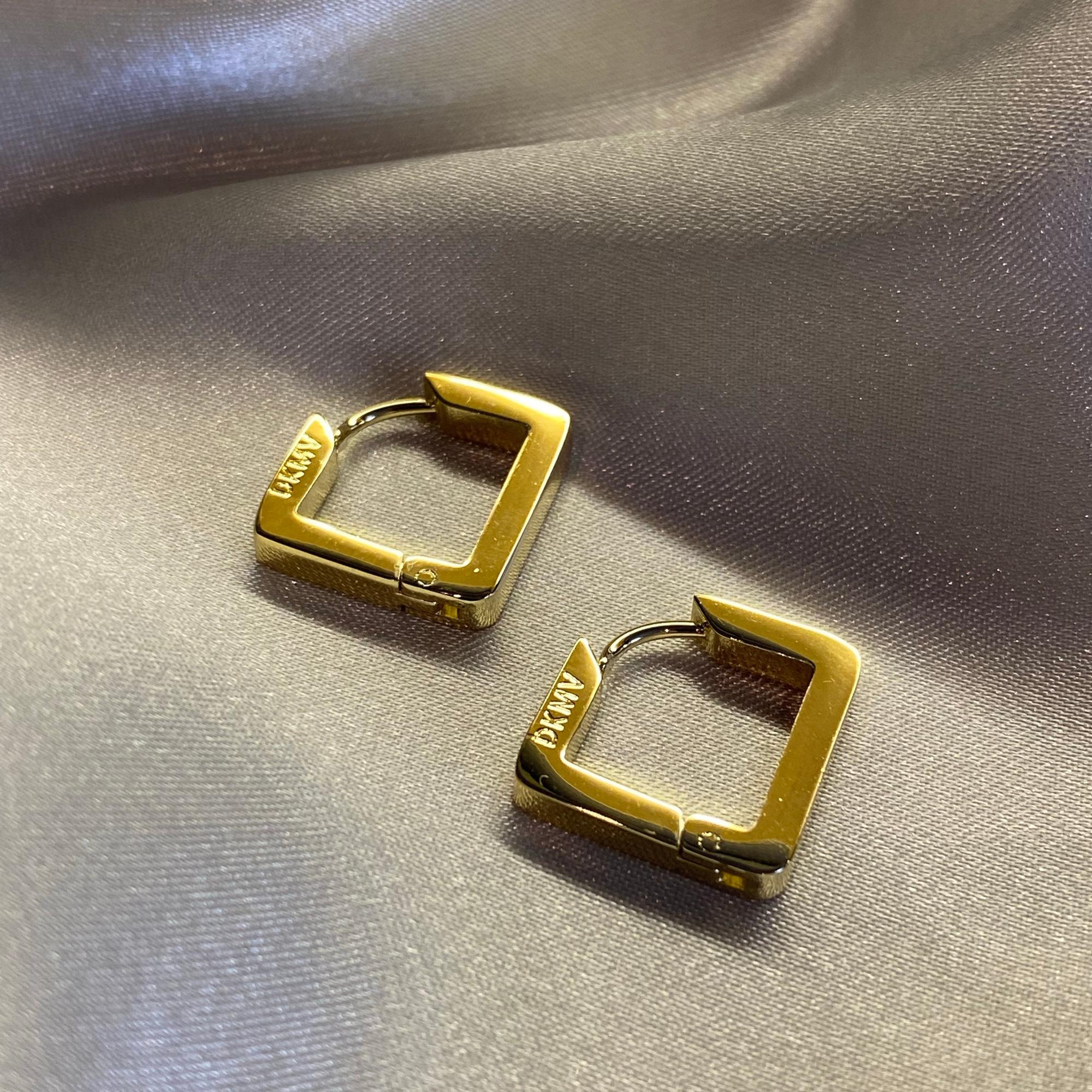 Gold Not Yer Average Square Hoop Earrings