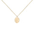 Heart Strong Coin Claddagh Gold Necklace