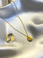 Gold plated, recycled brass, heart, irish designed, necklace