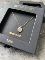 Gold plated, recycled brass, heart, irish designed, necklace gift box