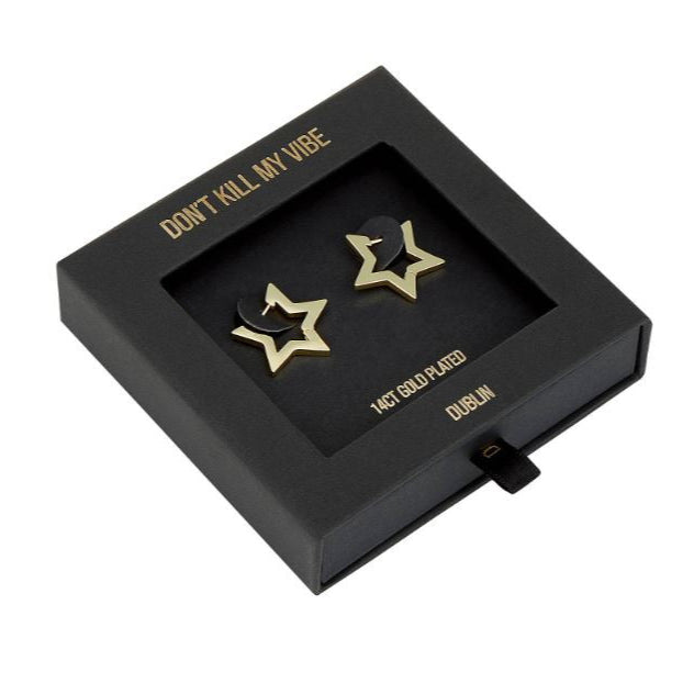 Not Yer Average - Star Hoop Earrings in a Gift Box 